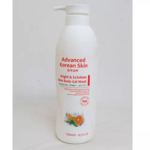 KOREAN SKIN BRIGHT AND EXFOLIATE MINT BODY GEL WASH- 1200ML