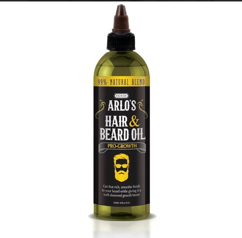 Arlo's 8 oz. Pro-Growth Hair and Beard Oil for Hair, Mustache and Beard Growth